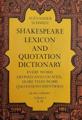 Cover of Shakespeare Lexicon and Quotation Dictionary by Alexander Schmidt.